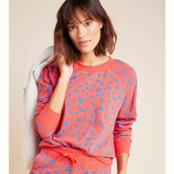 Sundry Abstract Dot Fitted Raglan Sweatshirt - Picture 2 of 4